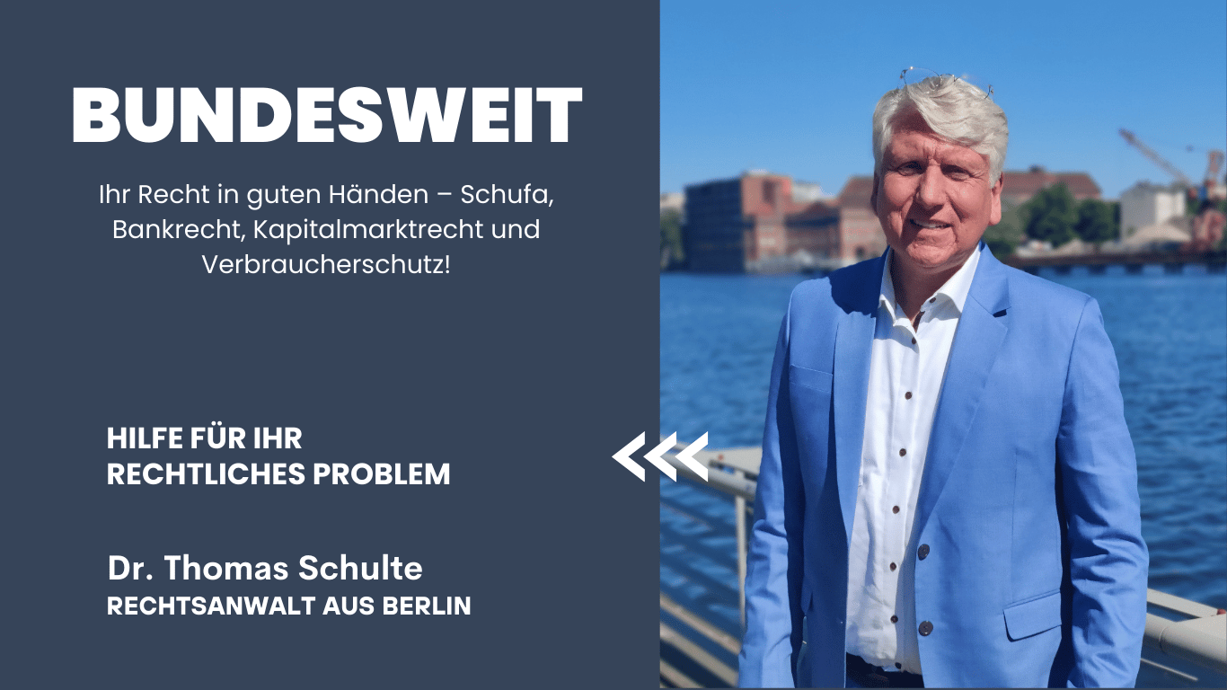Dr. Thomas Schulte - Rechtsanwalt für Bankrecht und Schufarecht