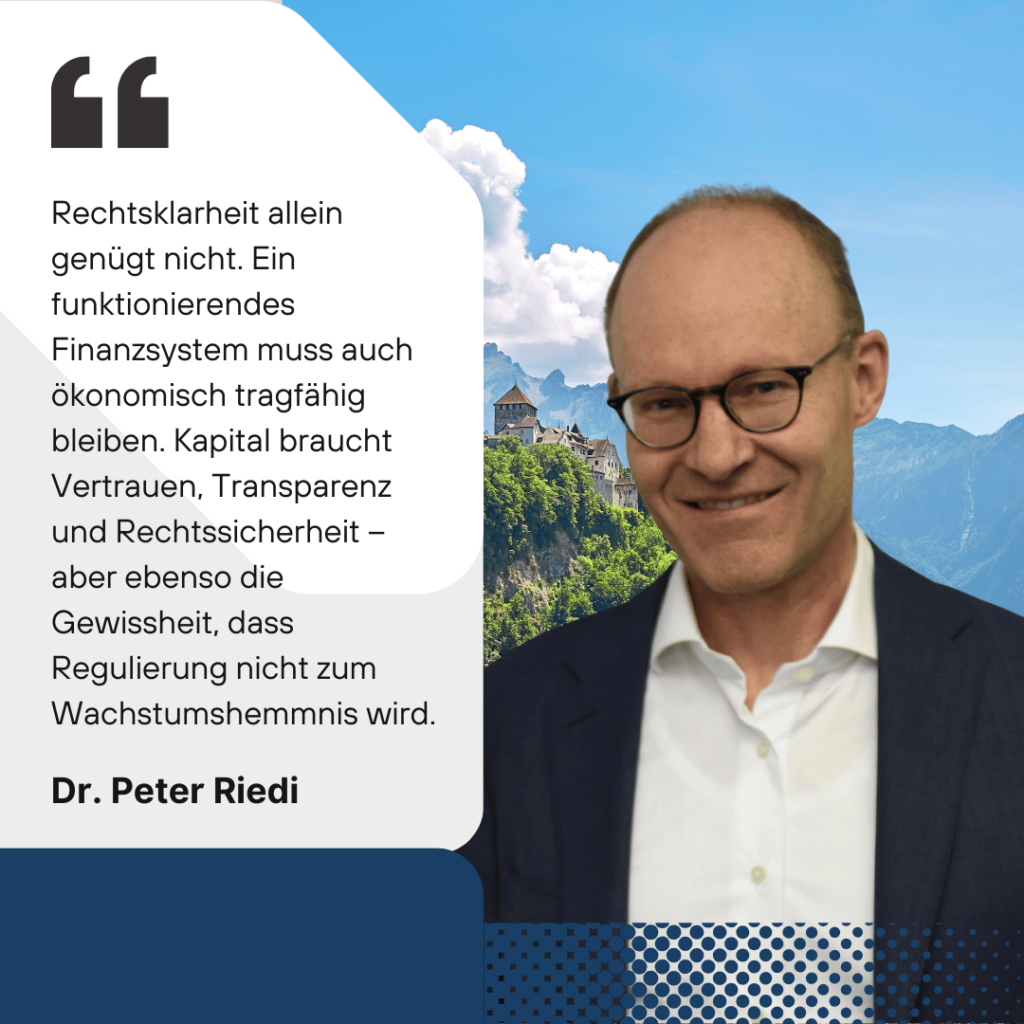 Kapital braucht Vertrauen und Transparenz - Dr. Peter Riedi