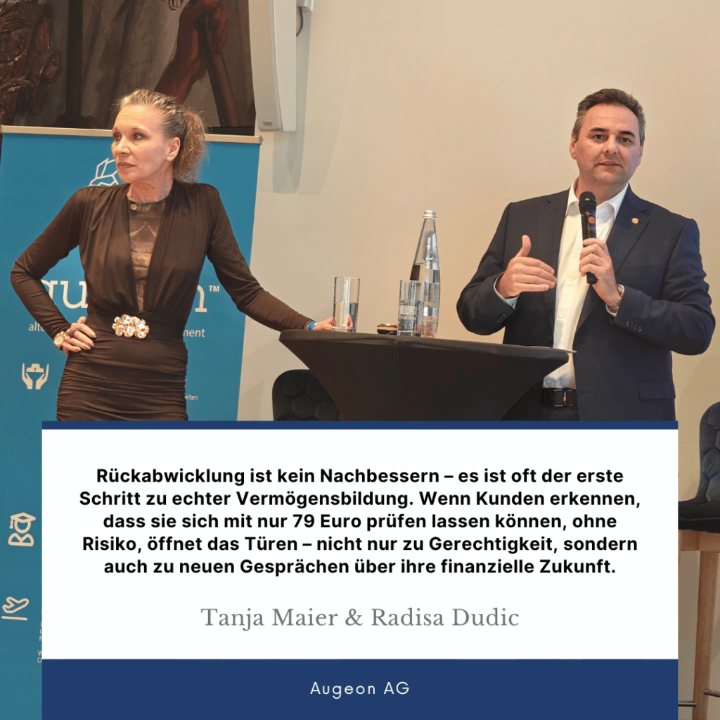 Rückabwicklung ist kein Nachbessern - Tanja Maier & Radisa Dudic